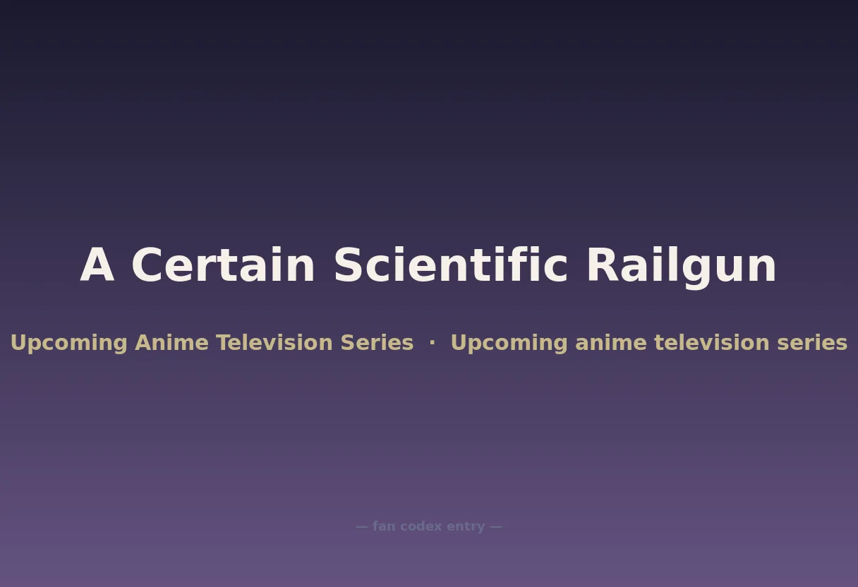 A Certain Scientific Railgun